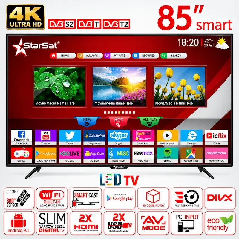تلویزیون استارست مدل 85T2S2 ANDROID